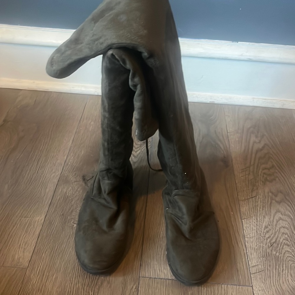 Olive Green over knee boots